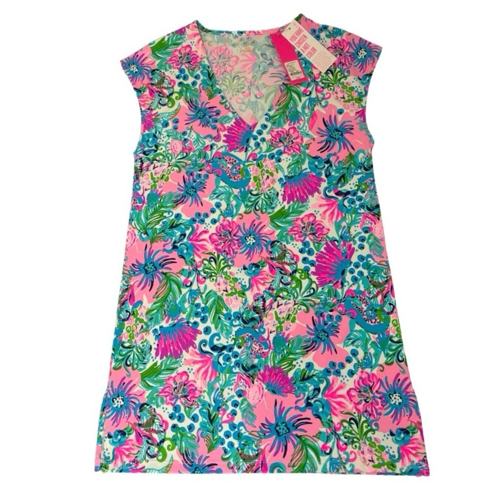 NWT Lilly Pulitzer Tally V-Neck Luxletic Dress/Cover-up XXS